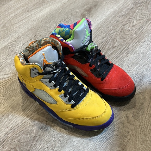 Retro Jordan 5 “What The” Size 8.5 Men’s - Lightly Worn, Authentic NO BOX - Picture 3 of 7